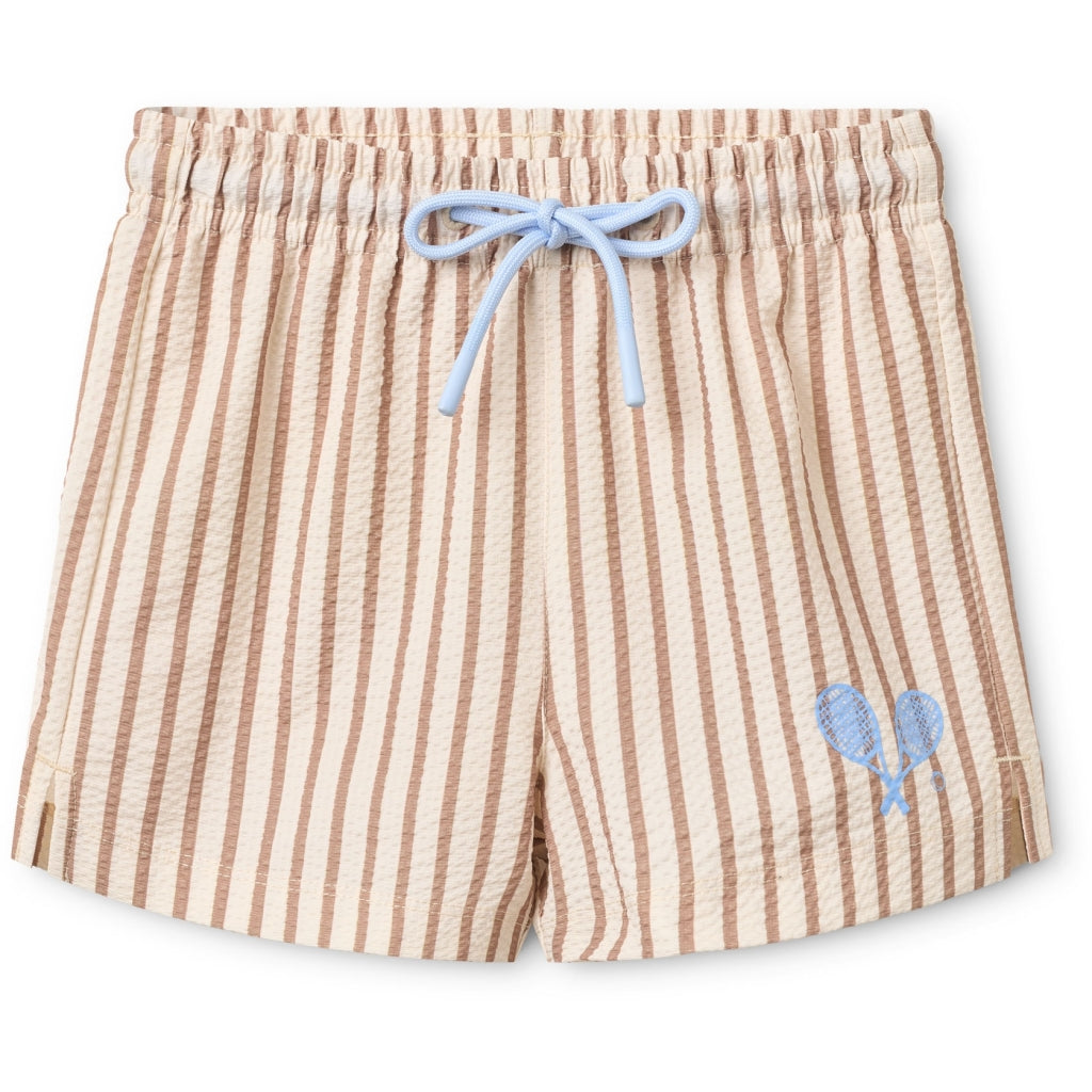 Flöss Aps Ocean Swim Shorts Shorts Light Brown Stripe