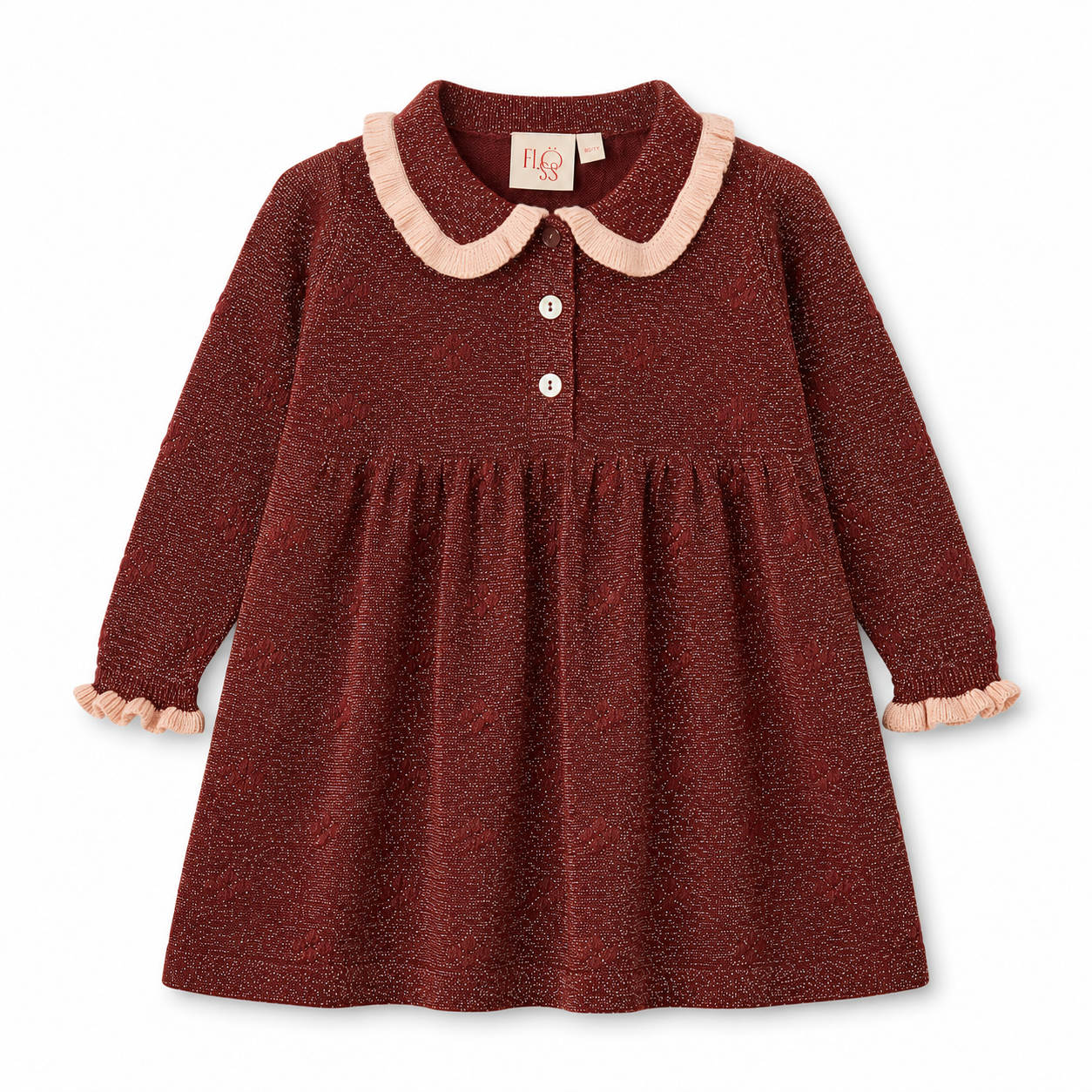 Olive Dress - Dark Cranberry Glitter
