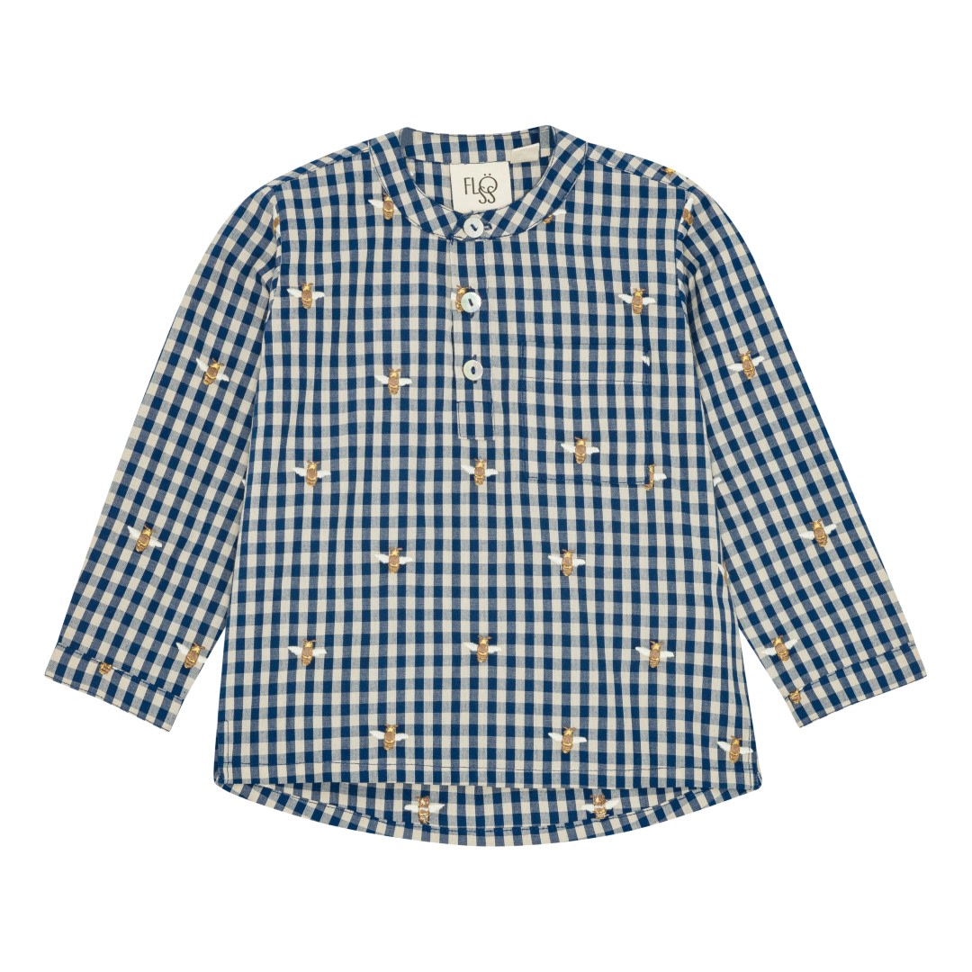 Olivian Shirt - Bee Blue Check