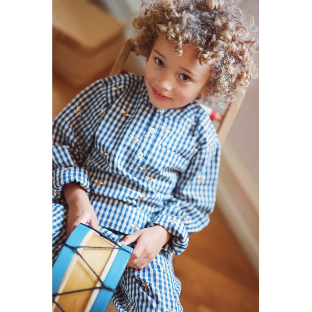 Flöss Aps Olivian Pants Pants Bee Blue Check