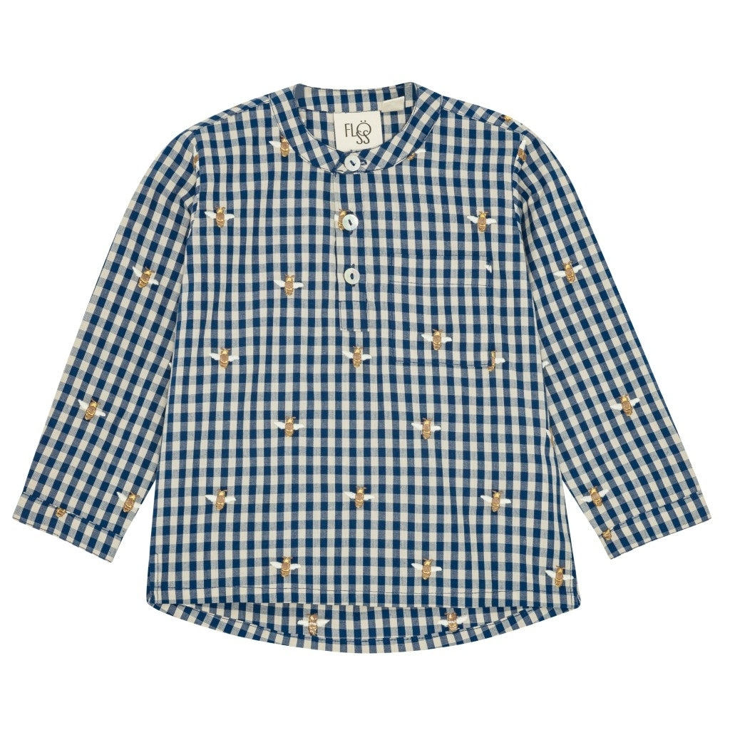 Flöss Aps Olivian Shirt Shirt Bee Blue Check