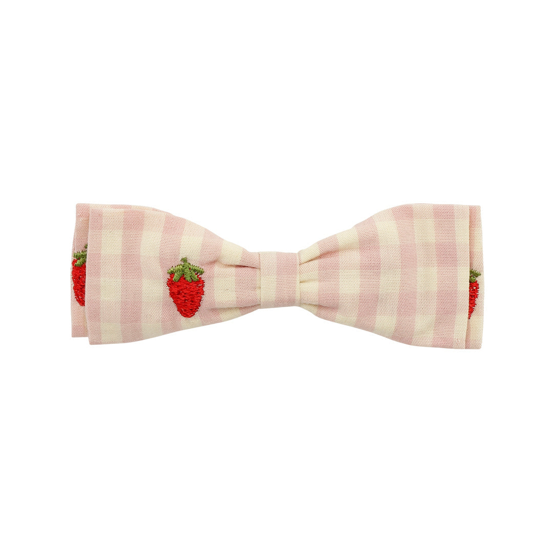 Dolly Bow - Pink Berry Gingham
