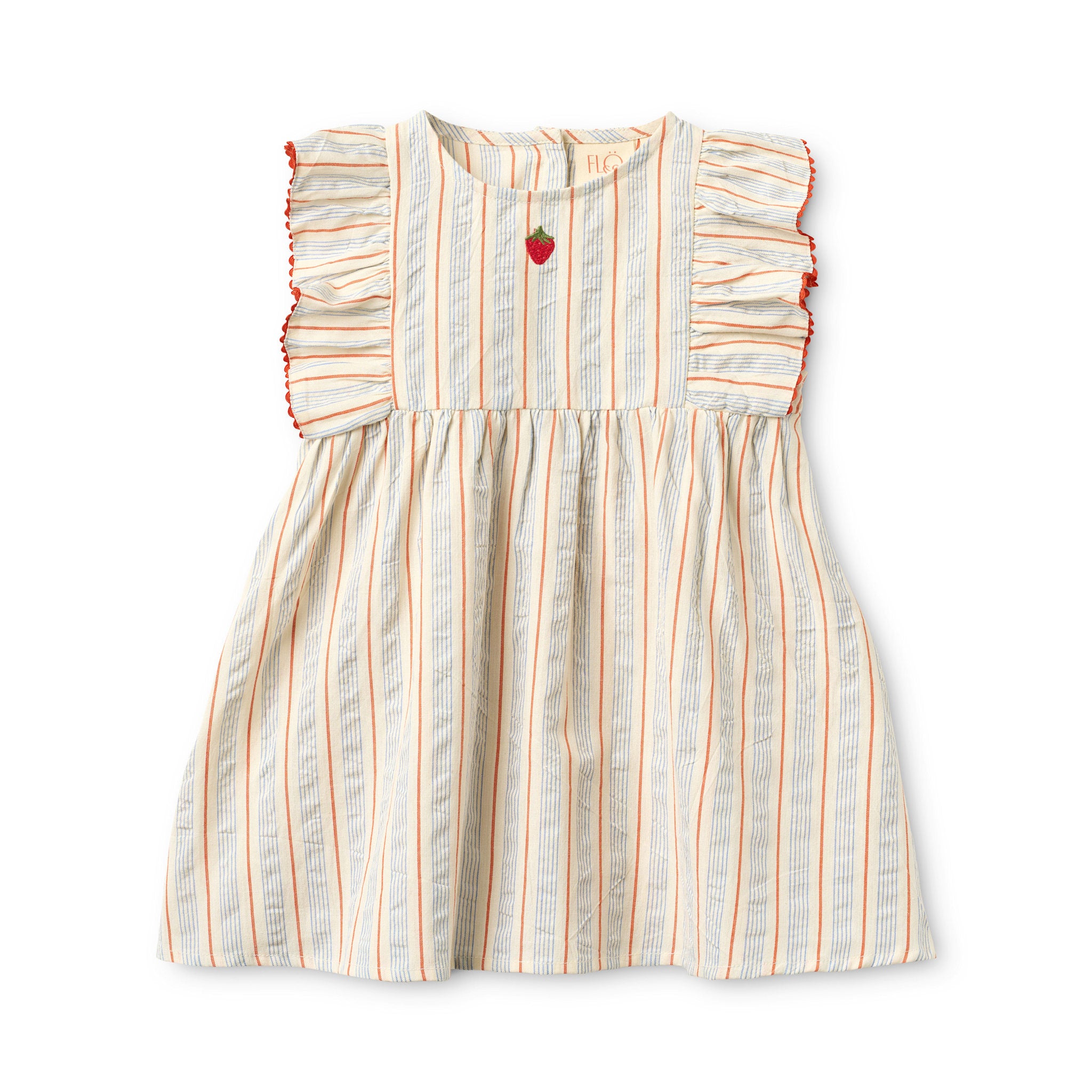Robin Dress - Blue-tangerine Stripe
