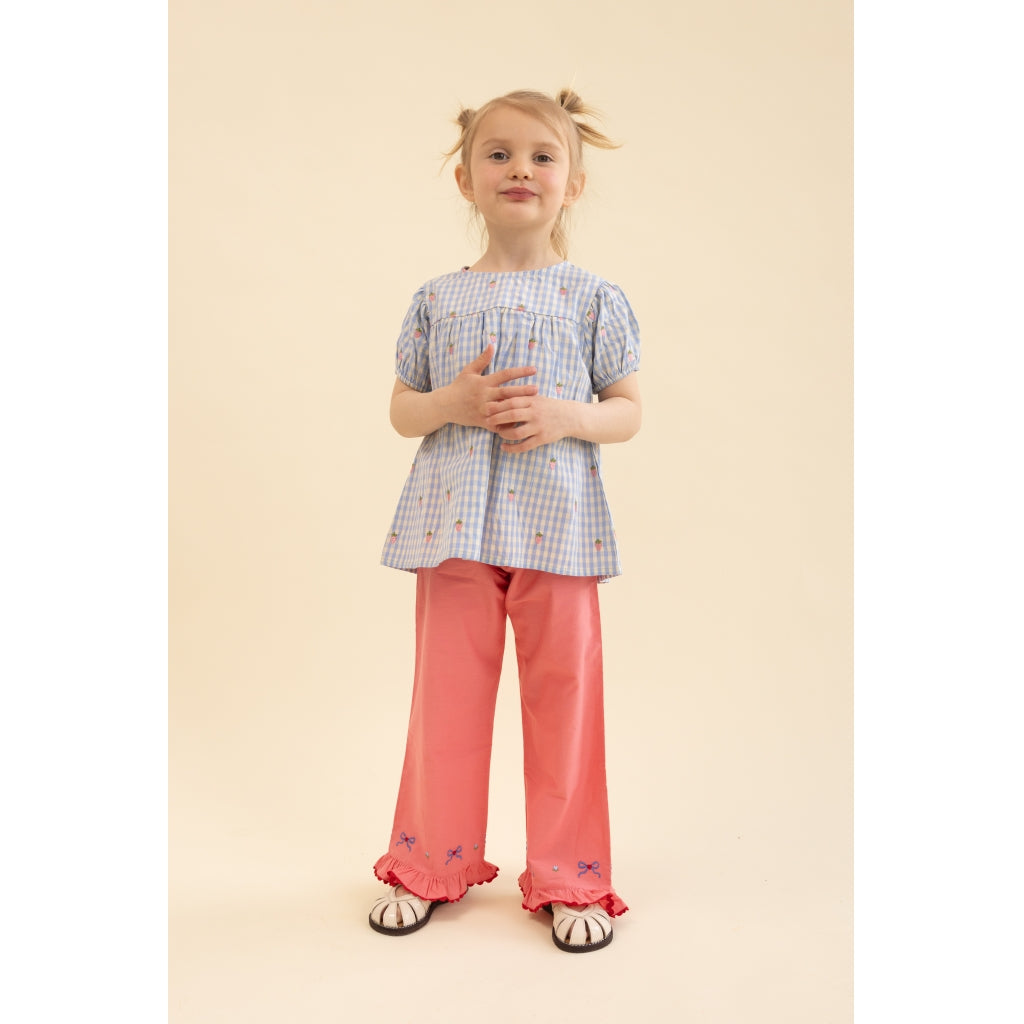 Flöss Aps Rosa Pants Pants Dark Rose