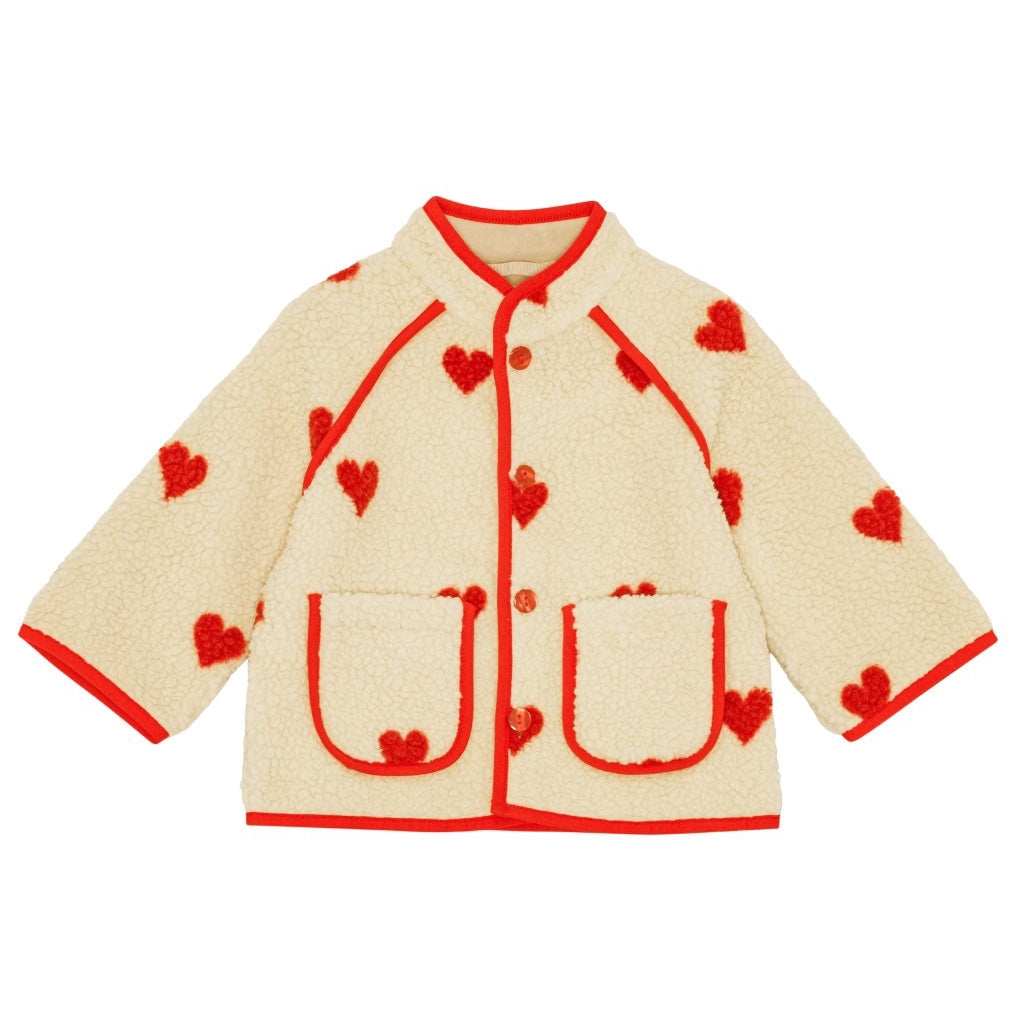 Flöss Aps Simone Fleece Jacket Jacket Soft white heart