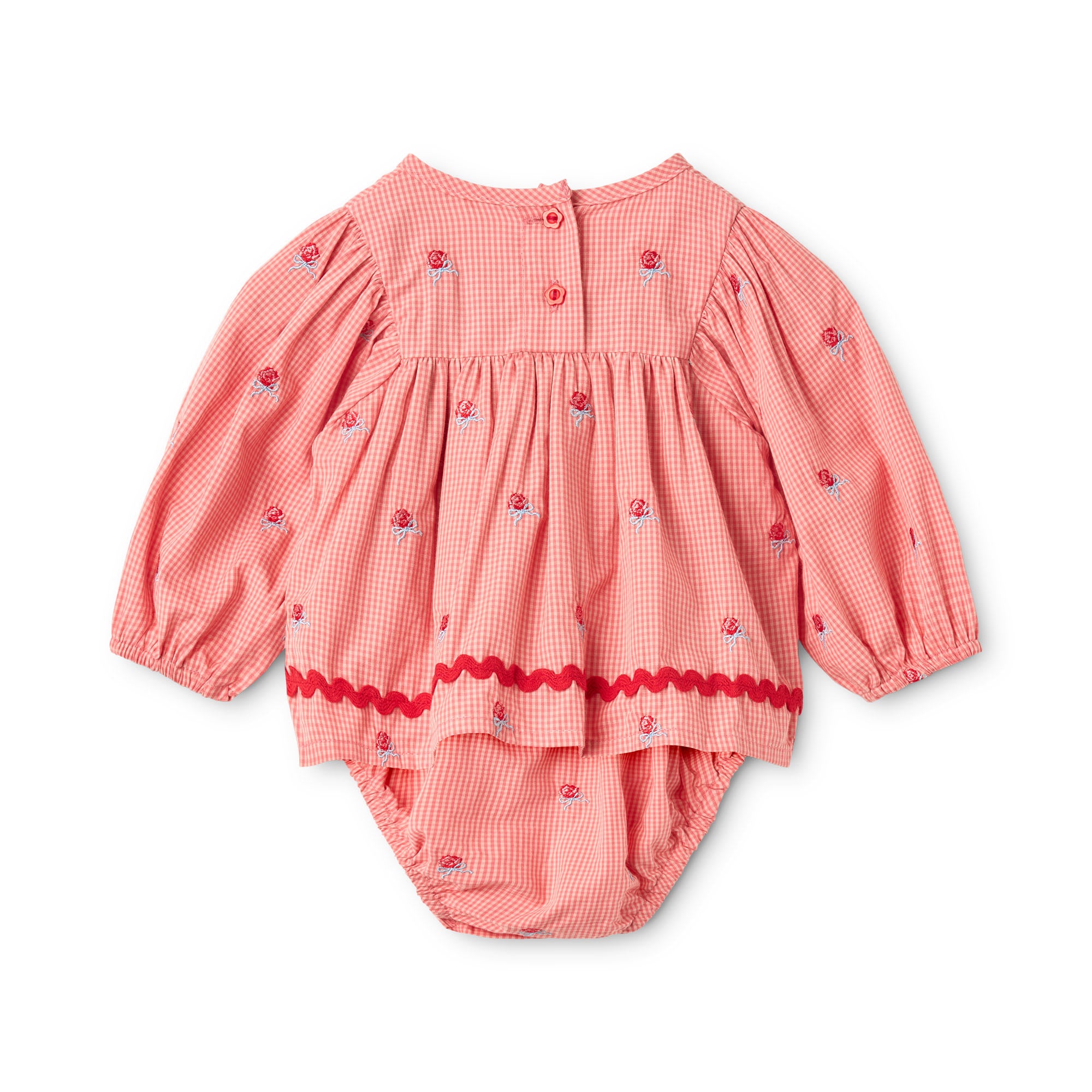 Sonja Romper - Pink Rose Gingham