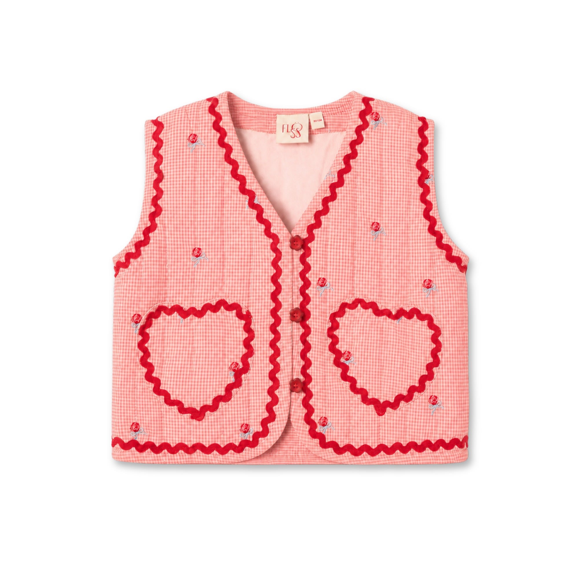 Sonja Vest - Pink Rose Gingham