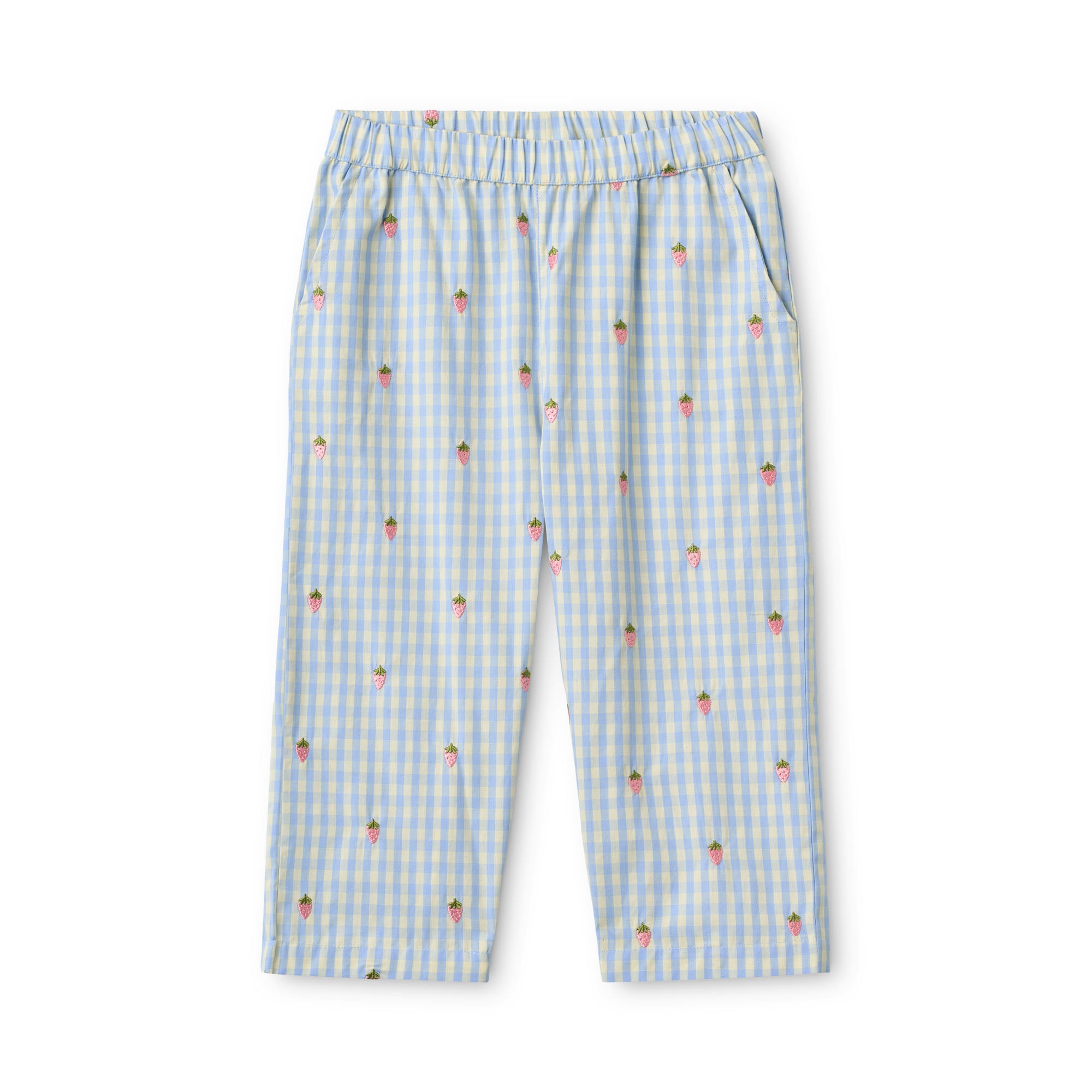 Mille Wide Pants - Sky Berry Gingham