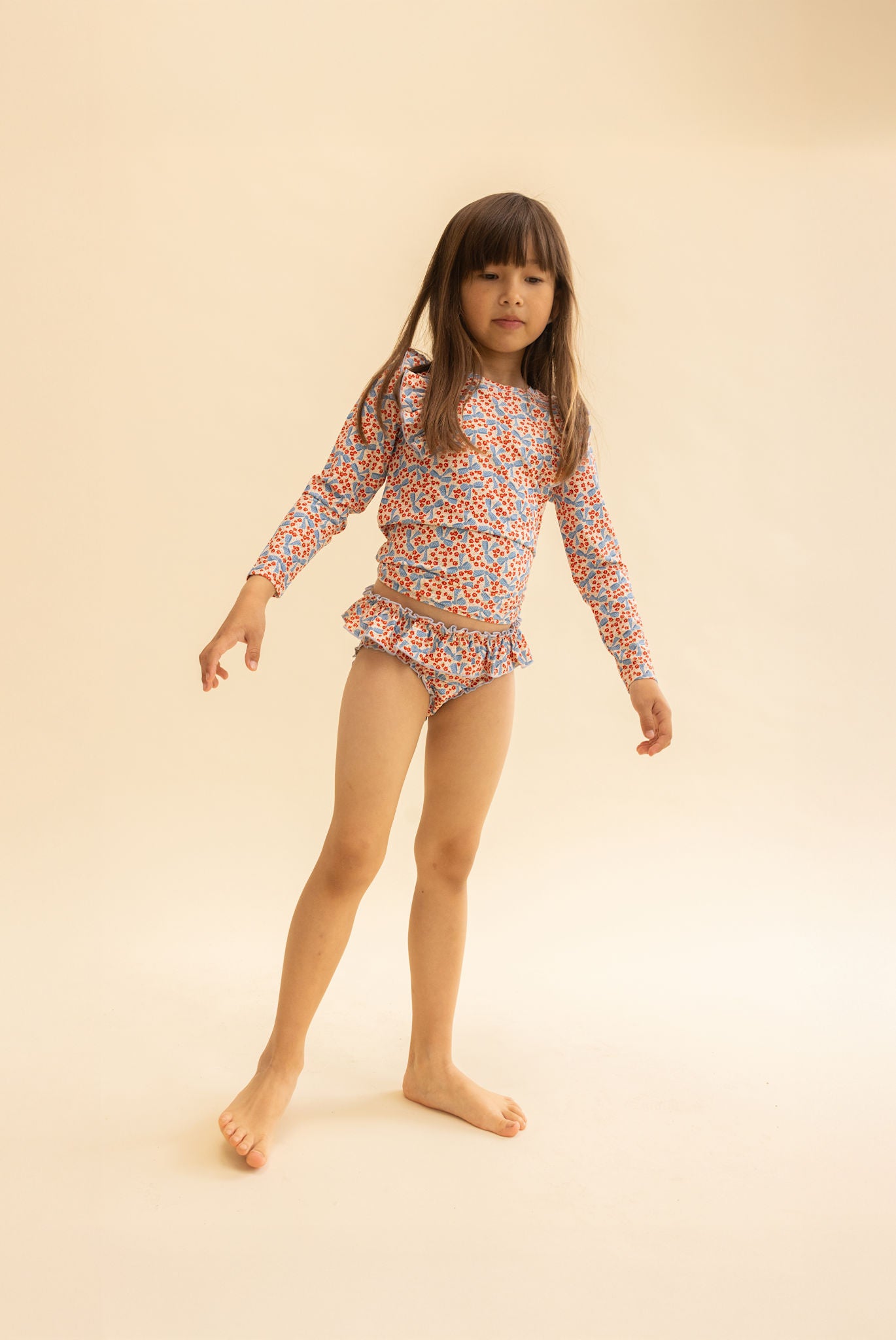Coral Swim Pants - Ditsy Floral