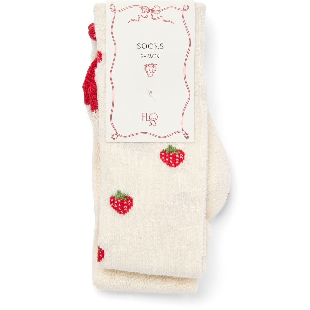 Flöss Aps Vanda Socks 2-pack Socks Berry Pointelle 2-pack