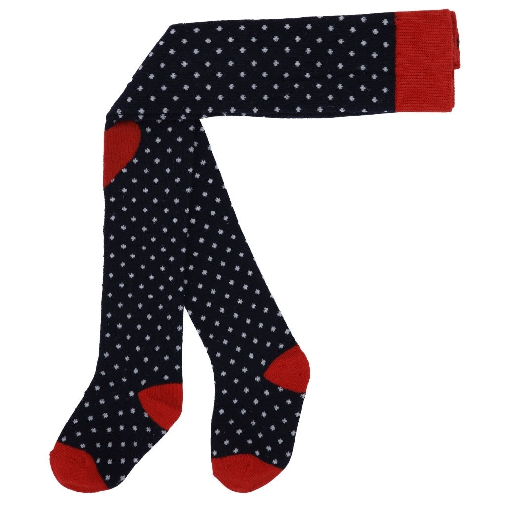Flöss Aps Vera Tights Tights Navy Dot Heart