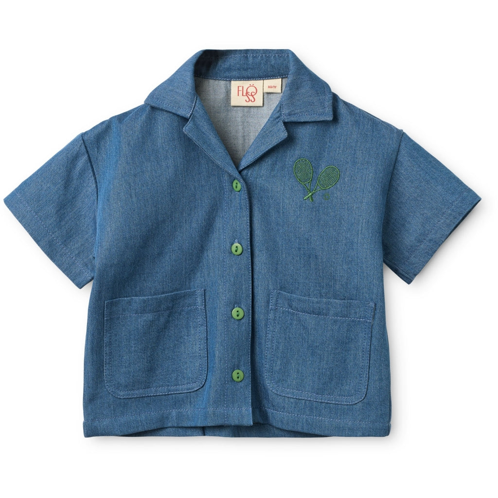 Flöss Aps Victor Shirt Shirt Mid Blue