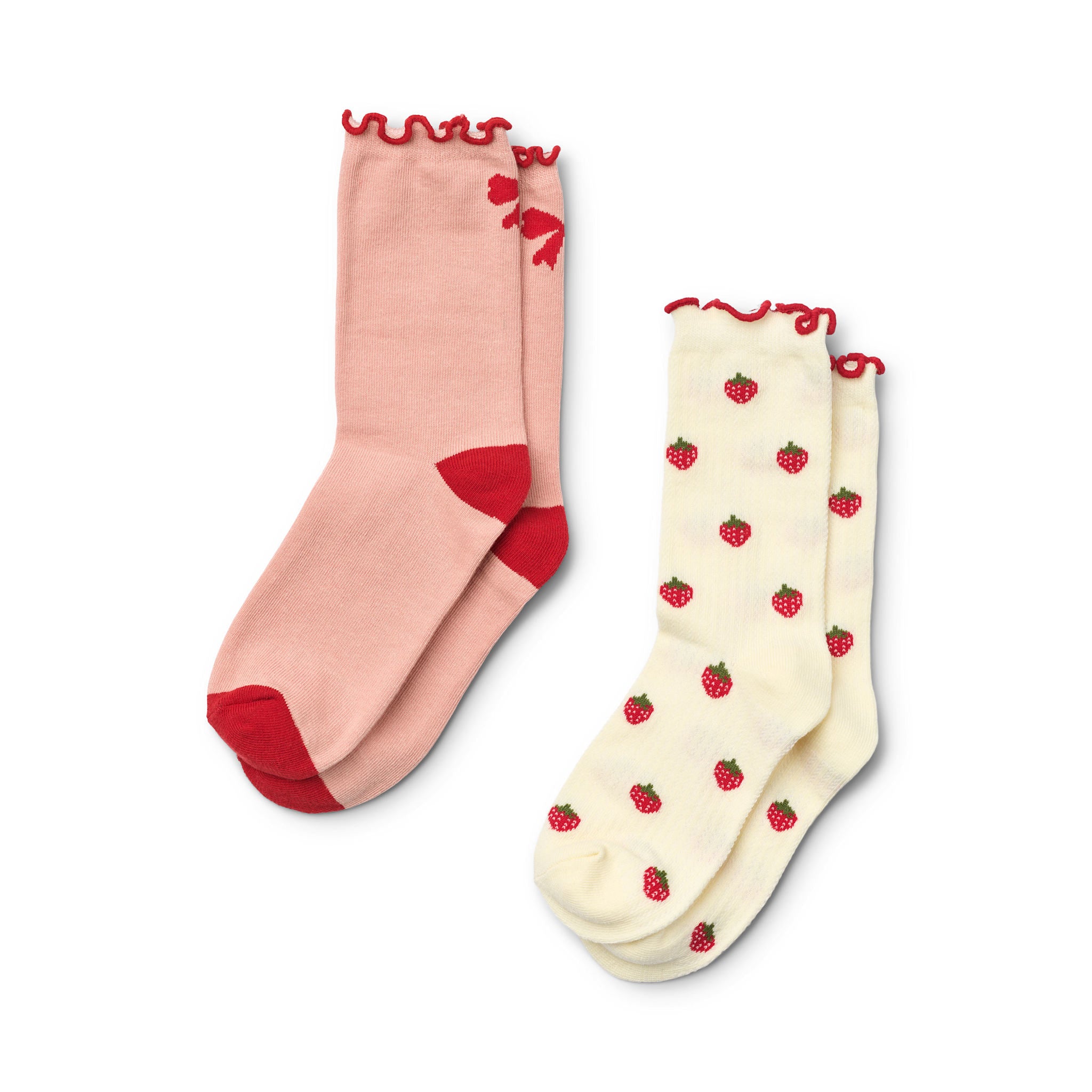 Vigga Socks 2-pack - Pointelle Berry 2-pack