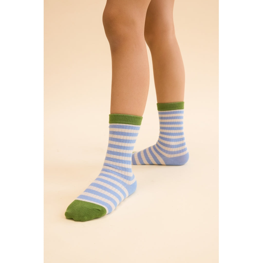 Flöss Aps Vilde Socks 2-pack Socks Blue Stripe Mix 2-pack