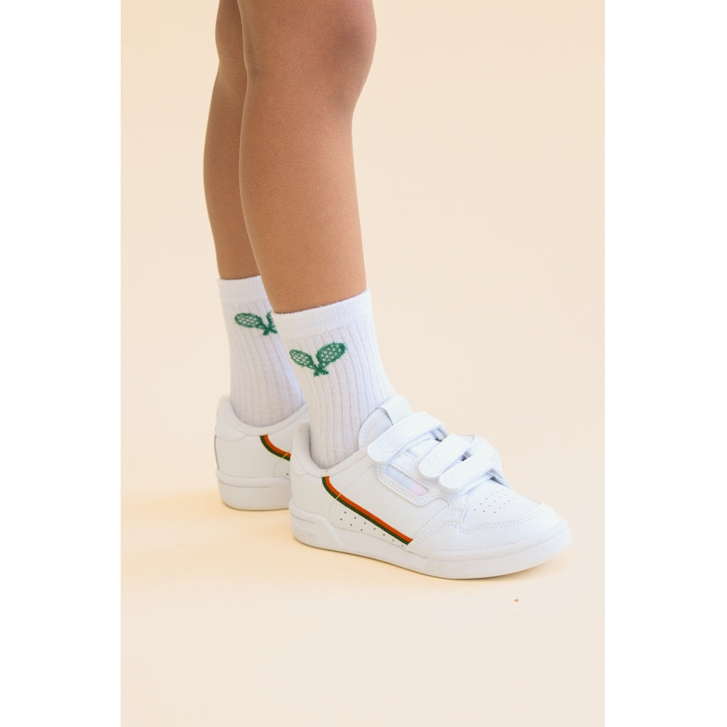 Flöss Aps Vitus Socks 2-pack Socks White/Green Tennis 2-pack