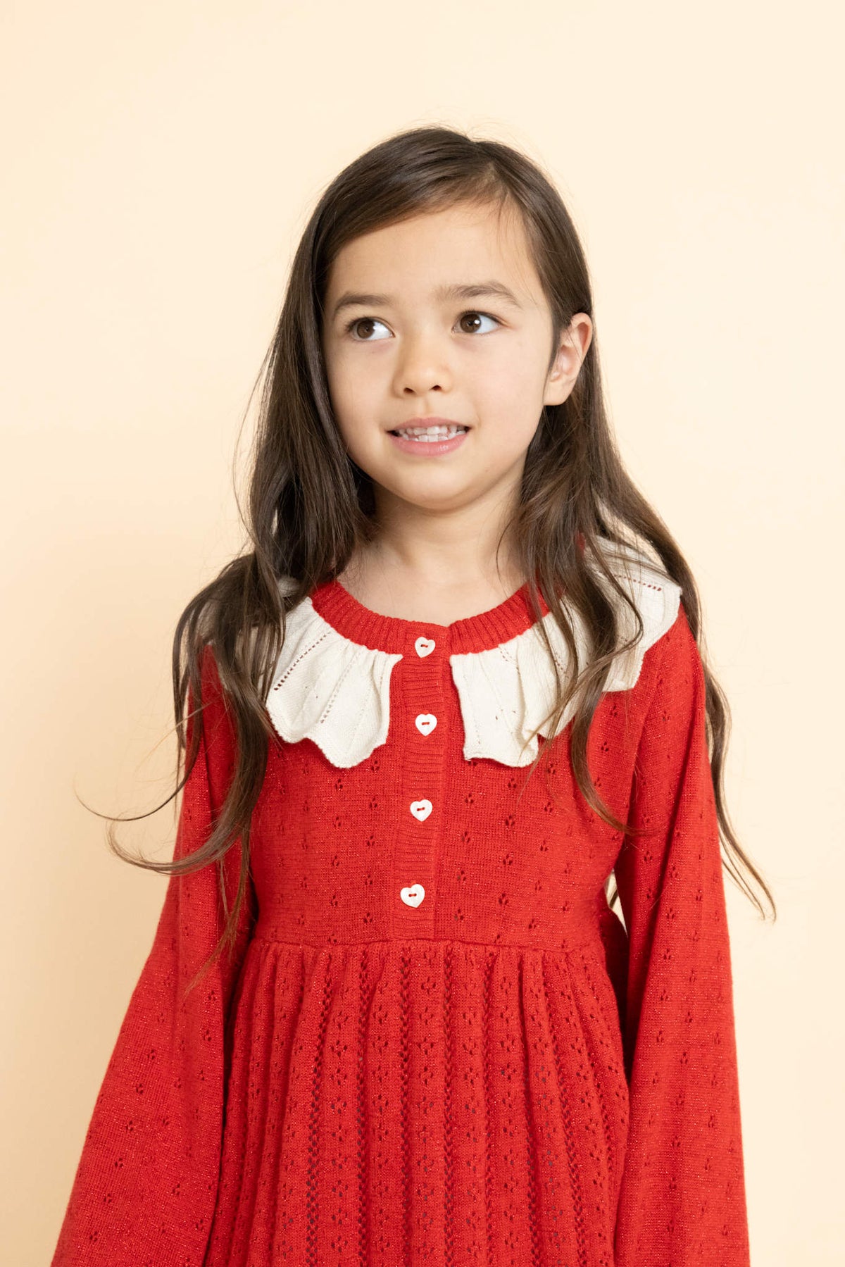 Dora Dress - Poppy Red Glitter