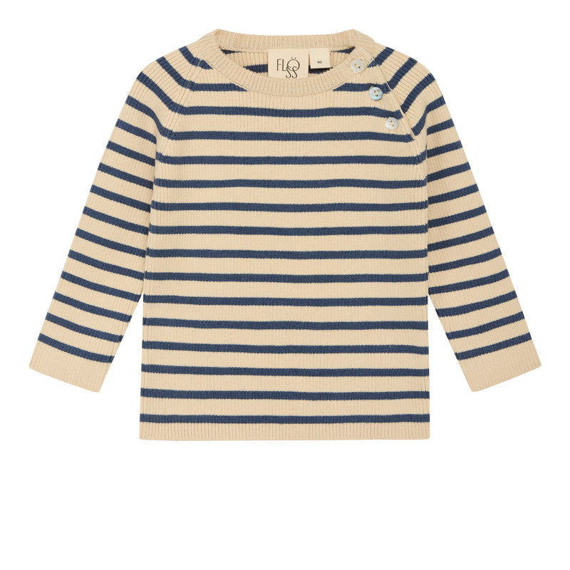 Flye sweater - Navy midnight/warm cotton