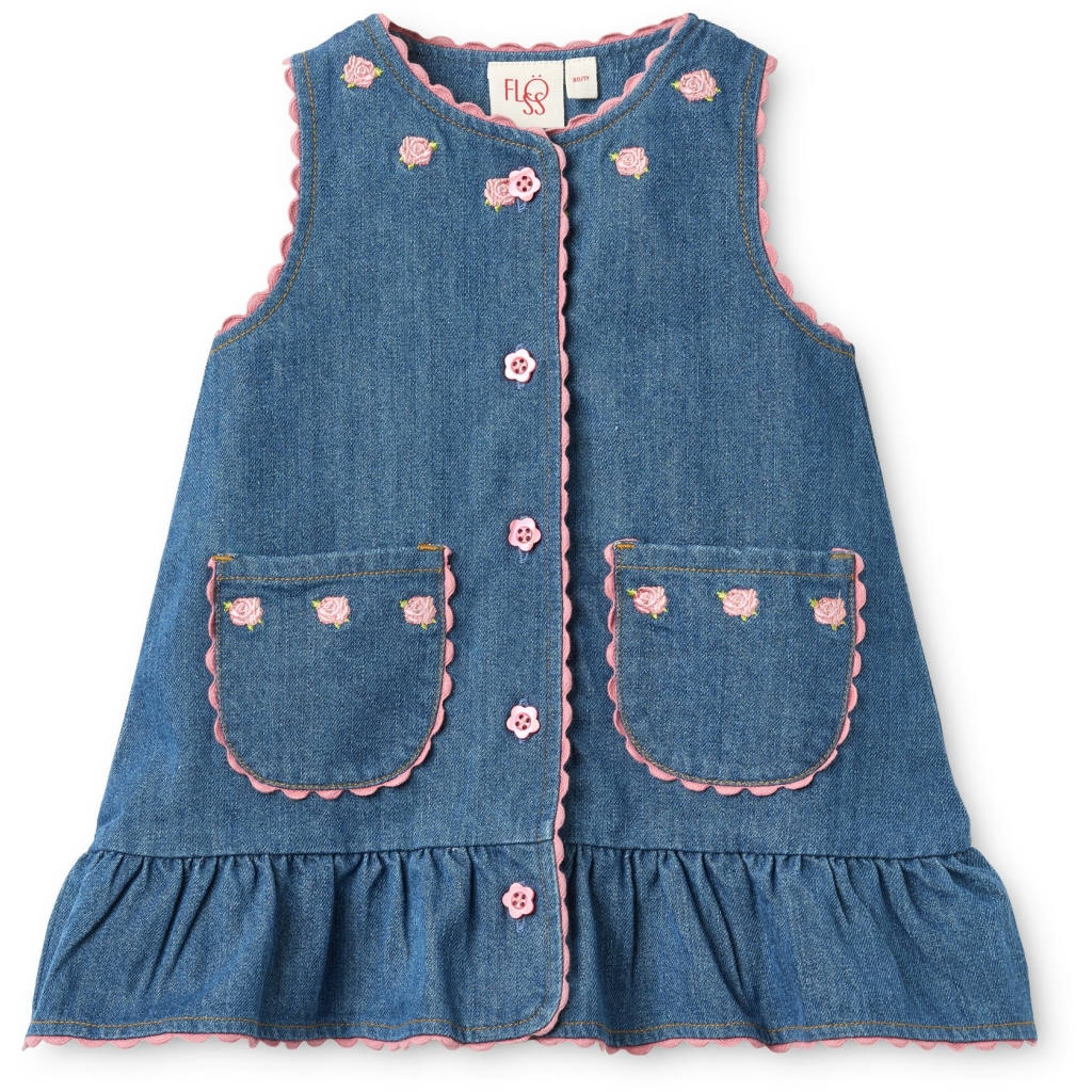 Monique Dress - Mid Blue