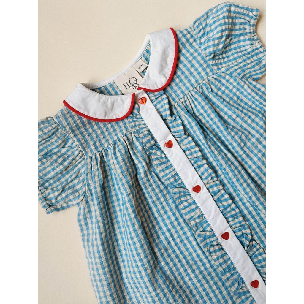 River SS Shirt - Blue/Soft White Gingham