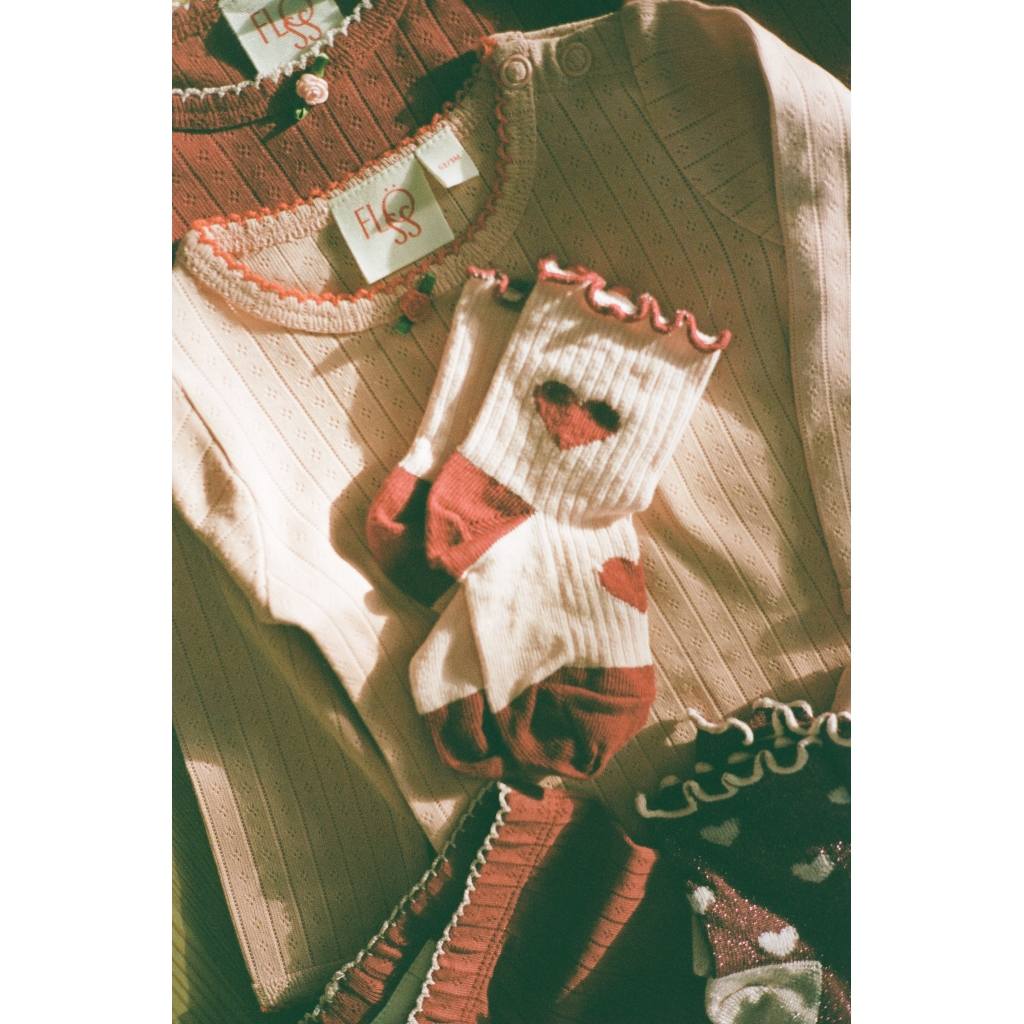 Vigga Socks 2-pack - Cranberry Heart Mix 2-pack