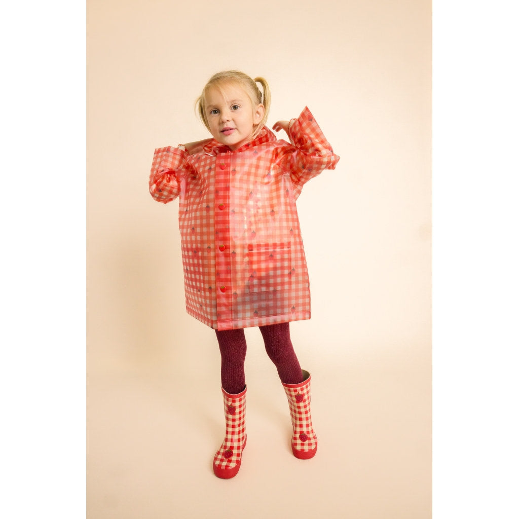Iris Raincoat - Berry Gingham