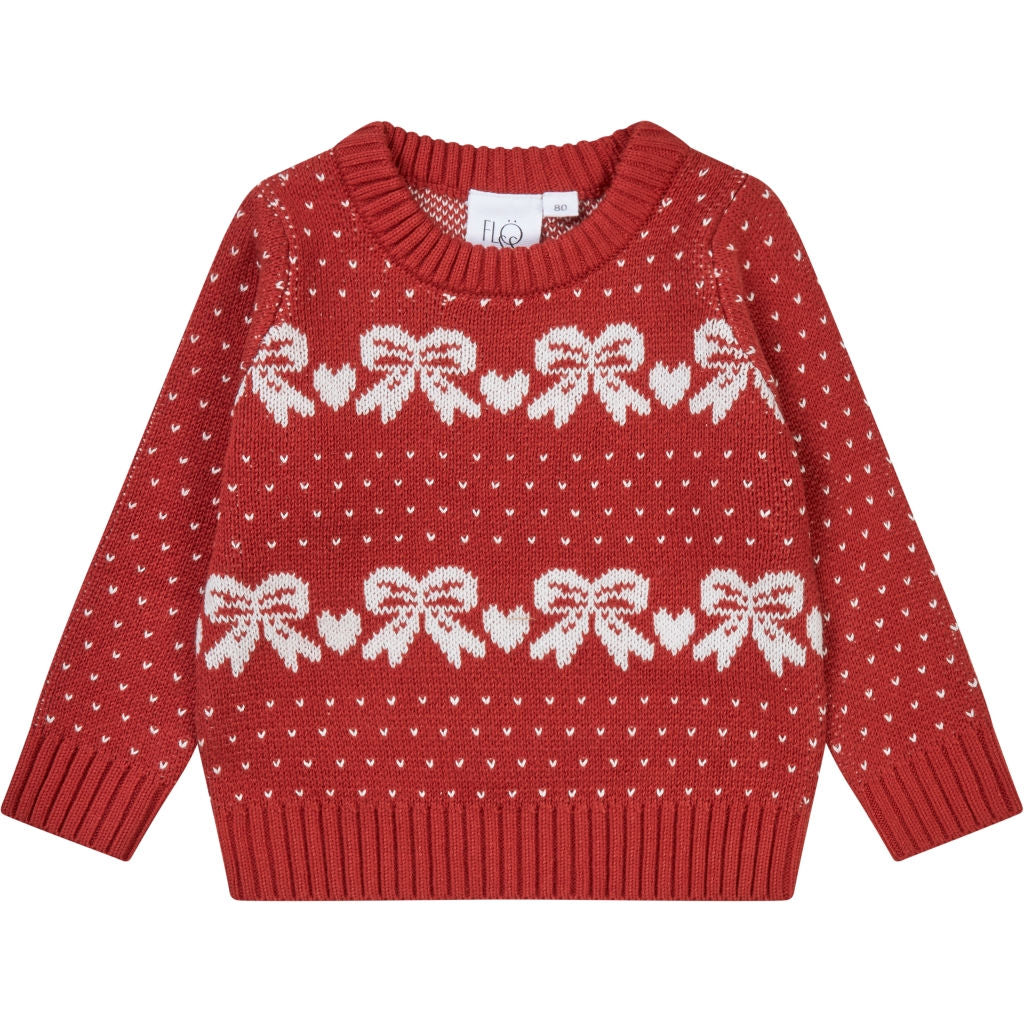 Noe Sweater - Red/OffWhite Bow