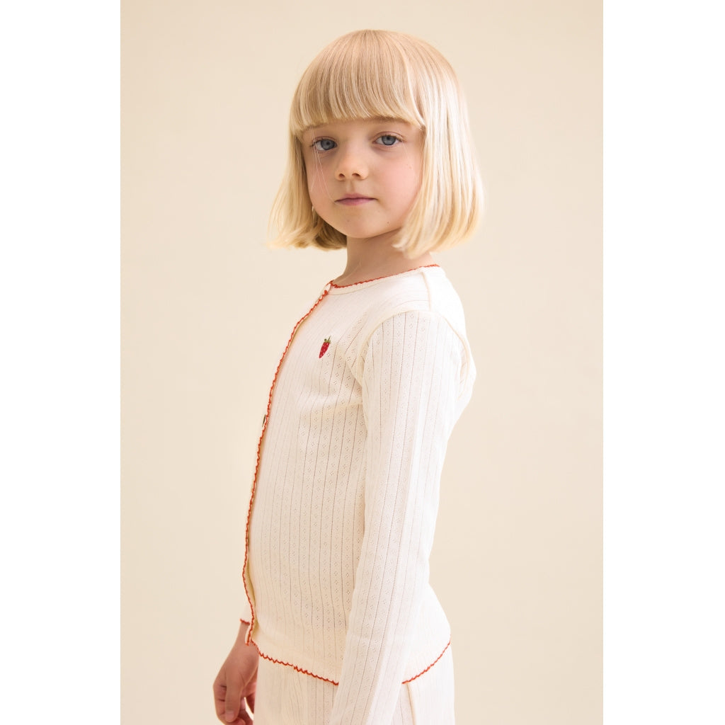 Flora Pointelle Cardigan - Gentle Cream
