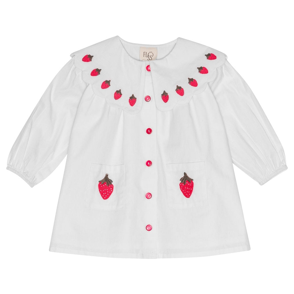 Everlyn LS Dress - Bright White Berry