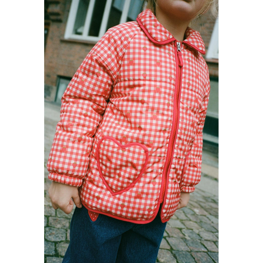 Molly Padded Jacket - Red Berry Gingham