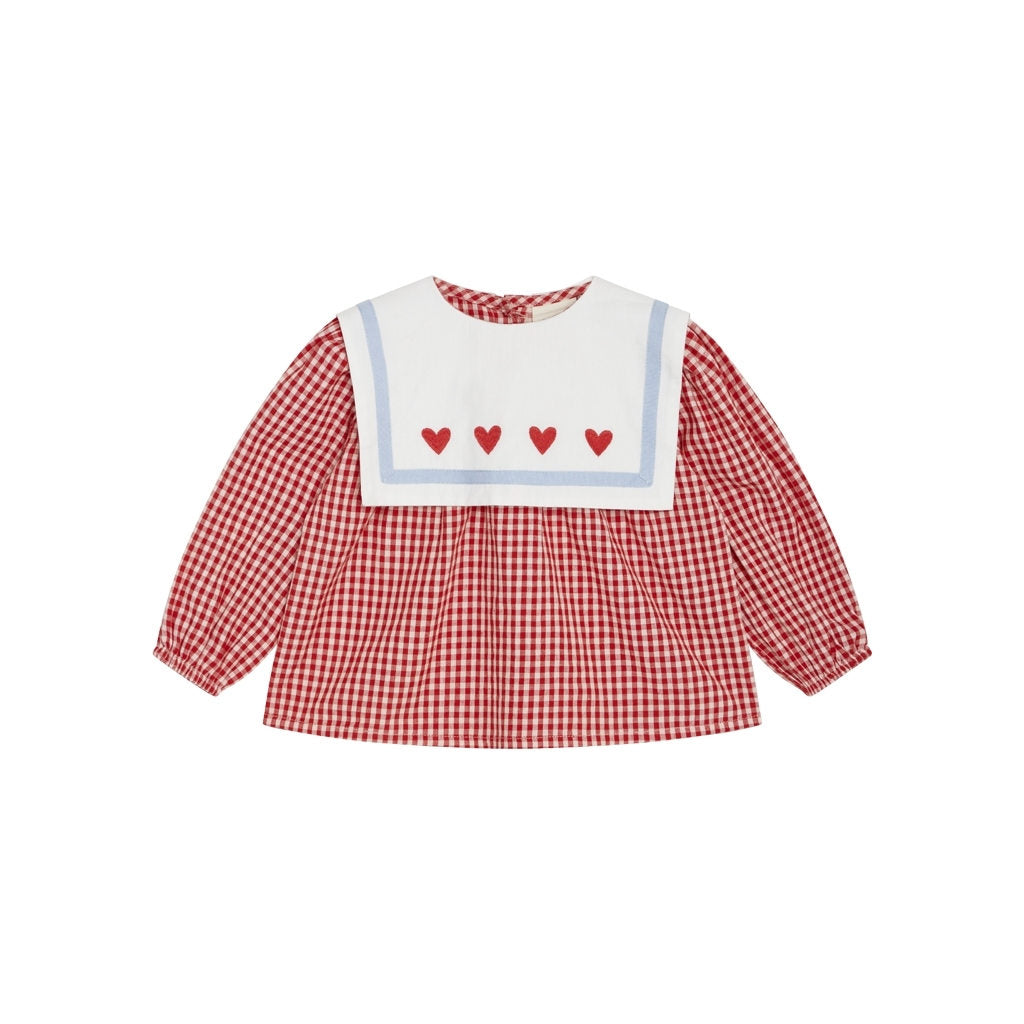 Anna Blouse - Ruby Gingham