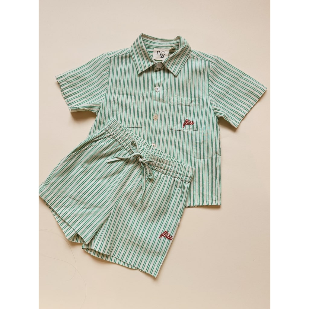 James SS Shirt - Green/Cloud
