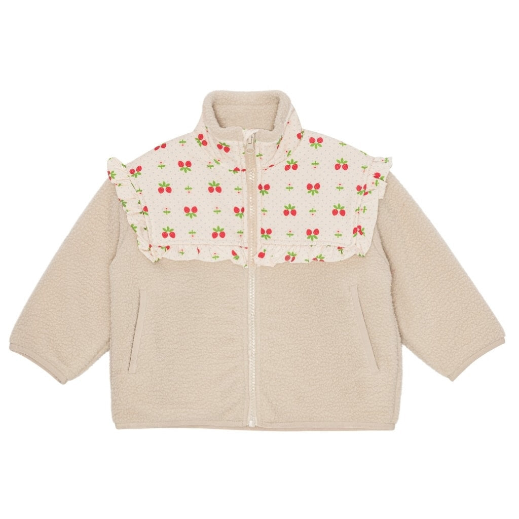 Sofia Fleece Jacket - Soft White Berry