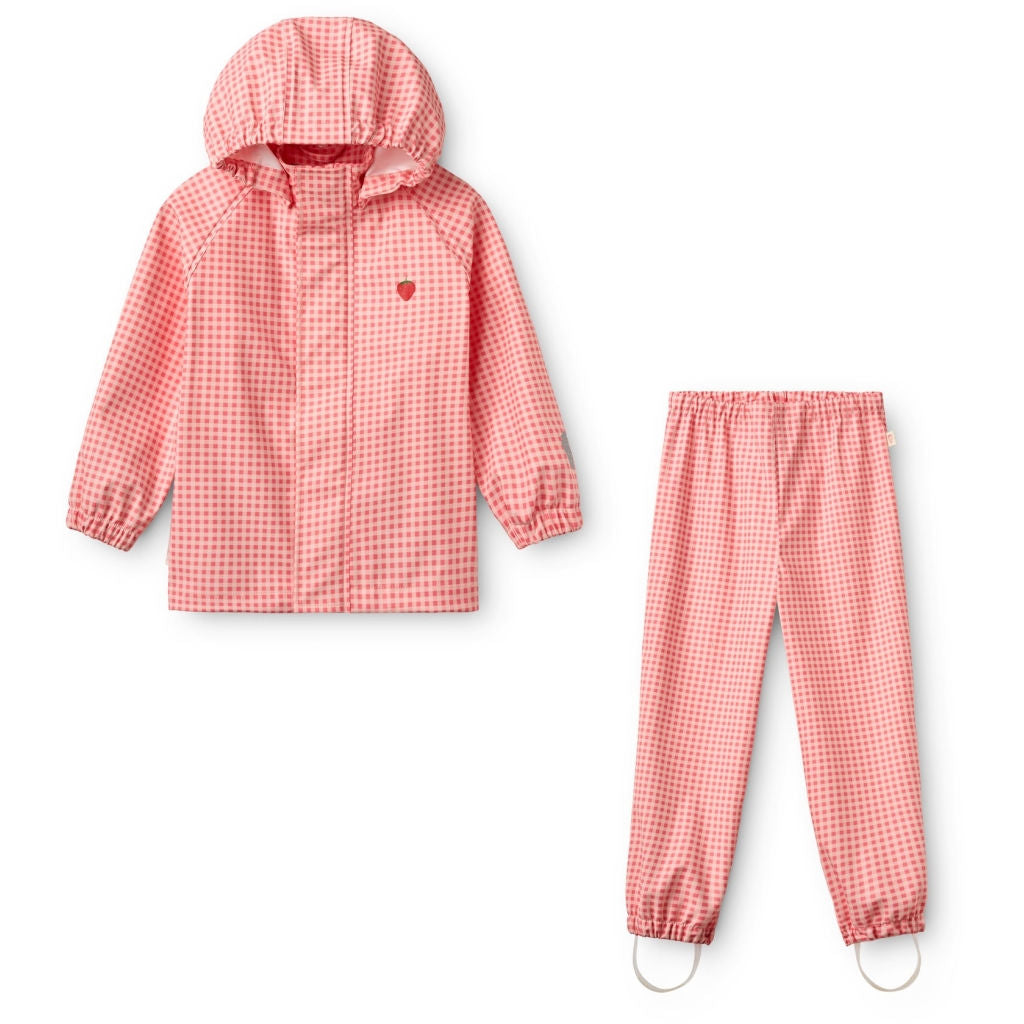 Dew Rainwear Set - Pink Rose Gingham