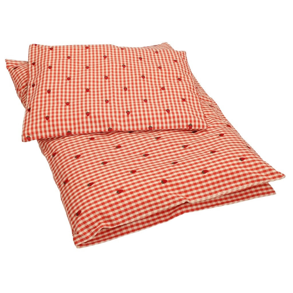 Molly Bedding Junior - Berry Gingham