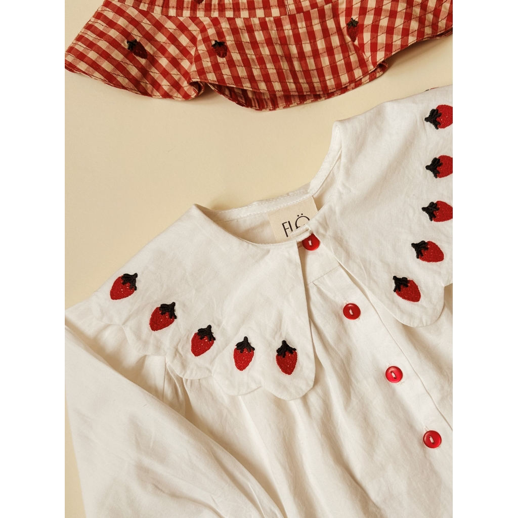 Everlyn LS BLouse - Bright White Berry