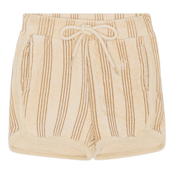 Flöss Aps Pluto Terry Shorts Shorts Latte stripe print